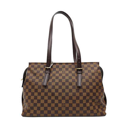 CHELSEA Damier Ebene Coated Canvas Brown