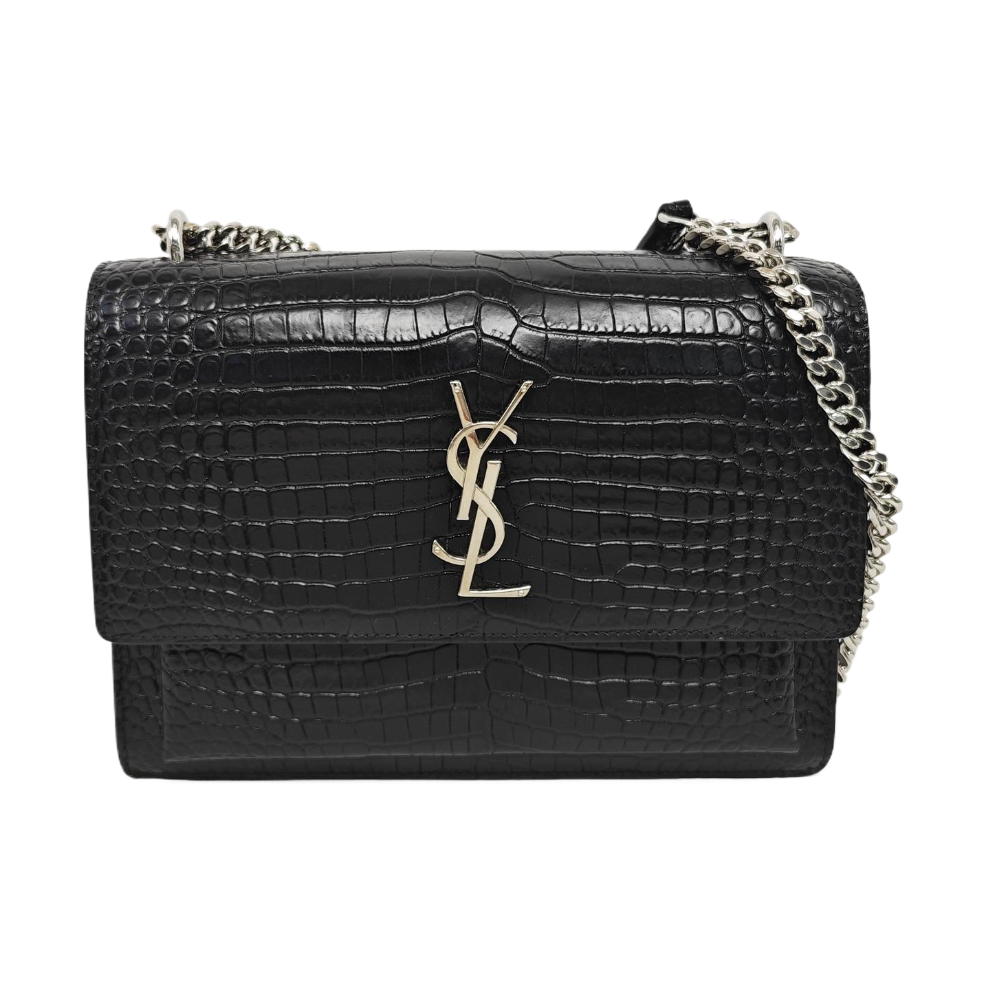SUNSET Medium Calfskin Black