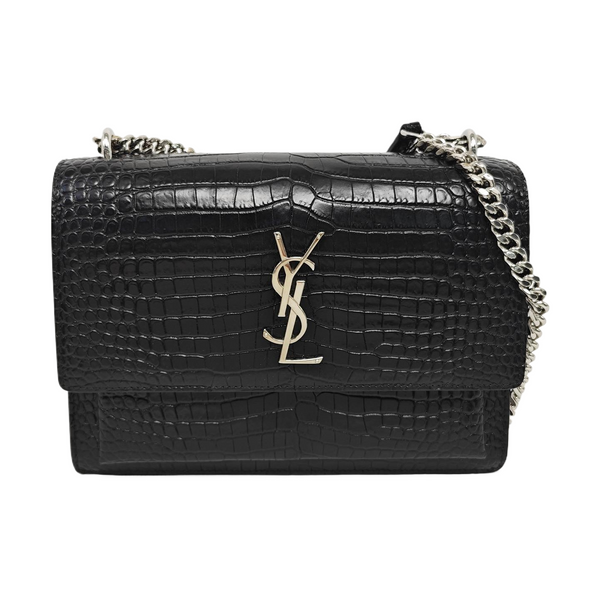 SUNSET Medium Calfskin Black