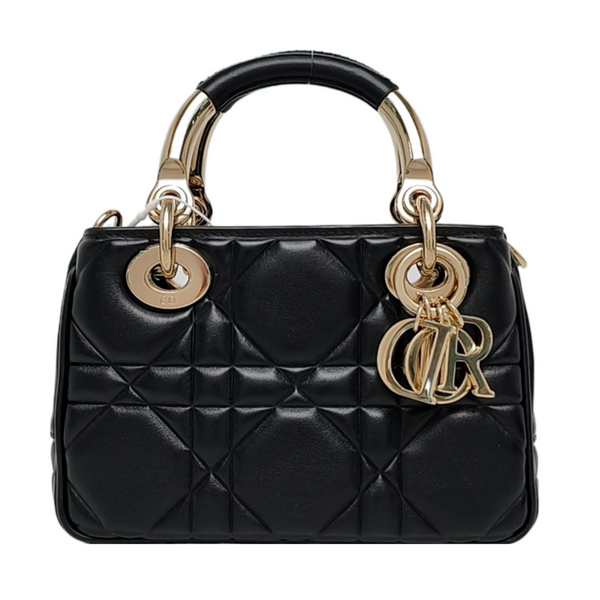 Lady 95.22 Cannage Calfskin Black
