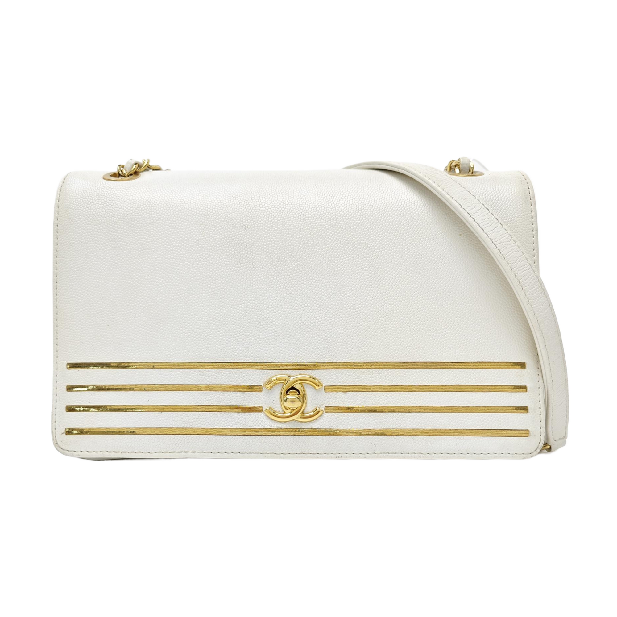 Calfskin Shoulder Bag White