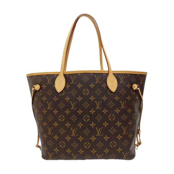 NEVERFULL MM Monogram Coated Canvas Brown