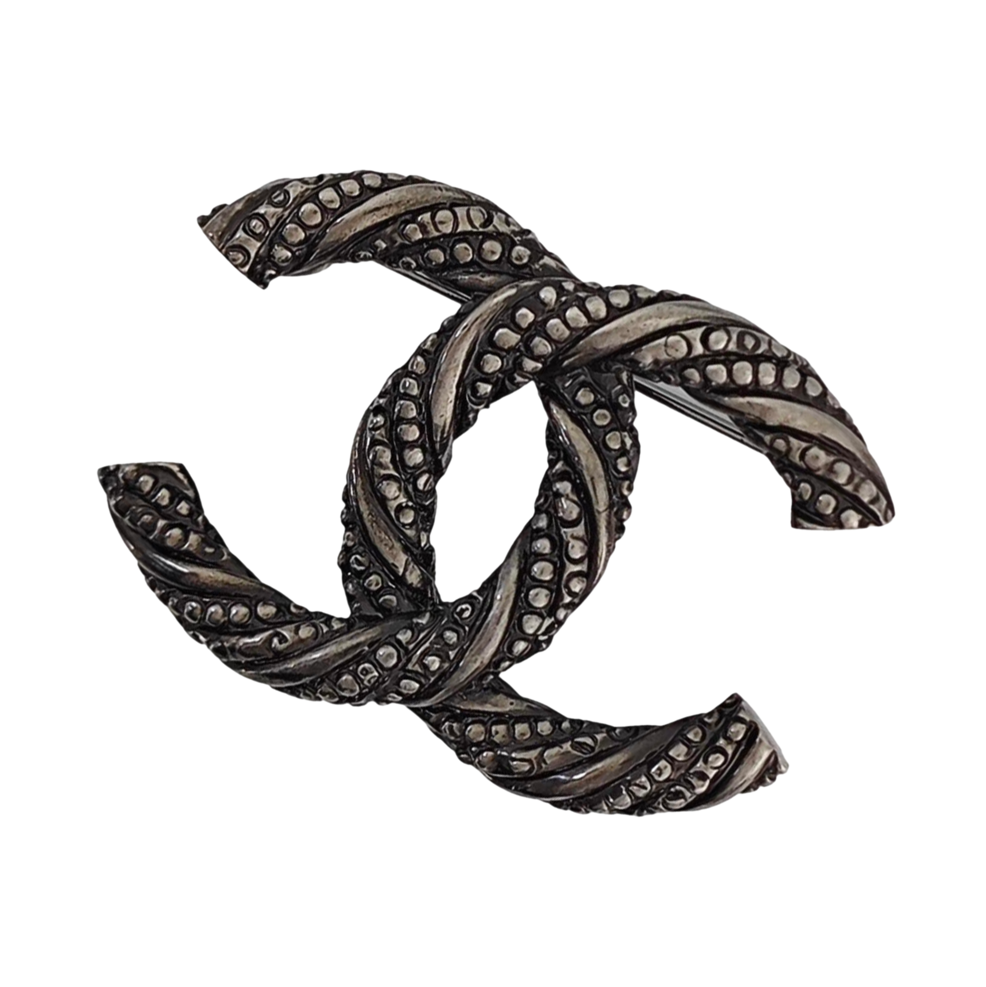 Vintage Metal Black Brooch