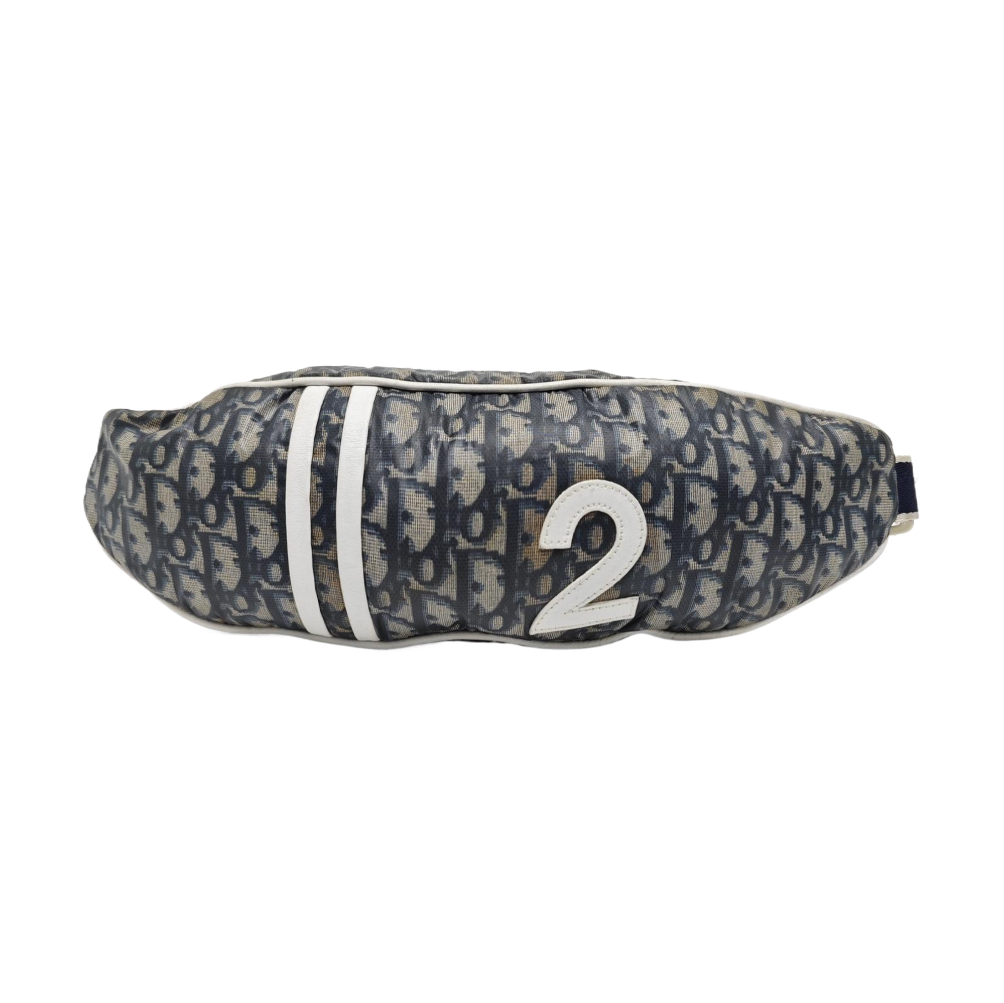 Oblique Fabric Belt Bag Blue