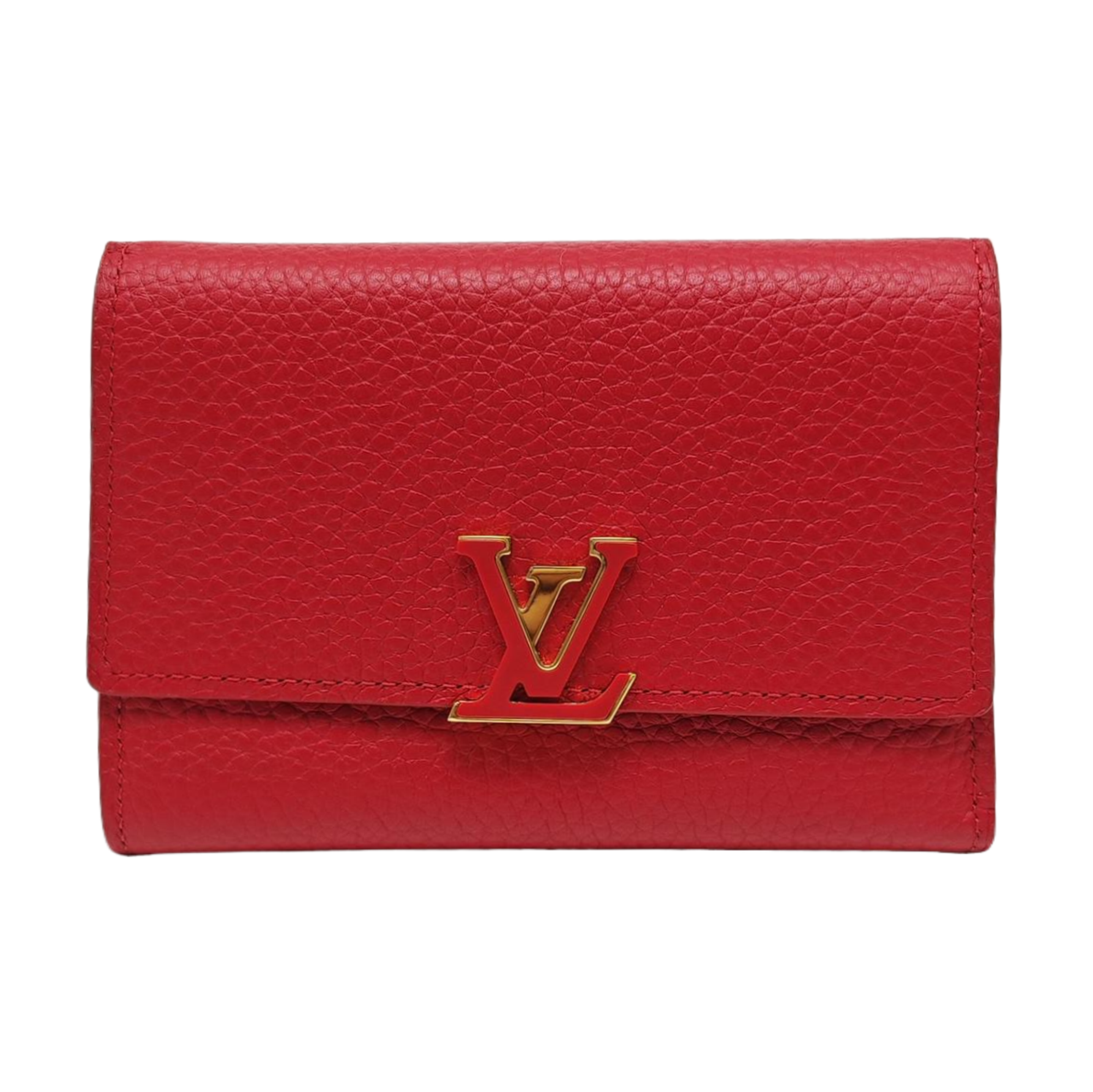 CAPUCINES Calfskin Red Wallet