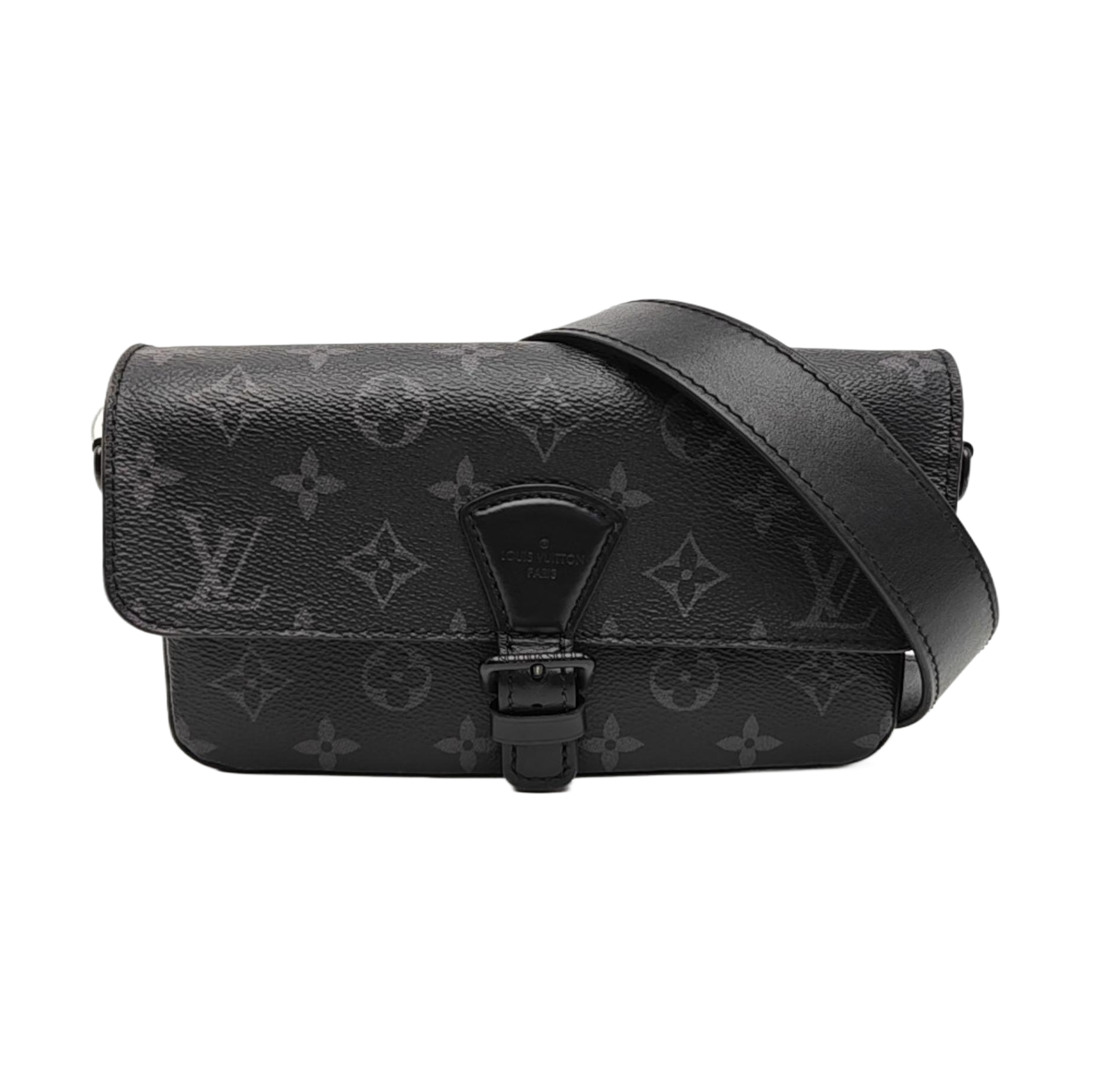 MONTSOURIS Mini Monogram Coated Canvas Black