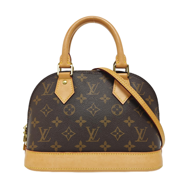 ALMA BB Monogram Coated Canvas Brown