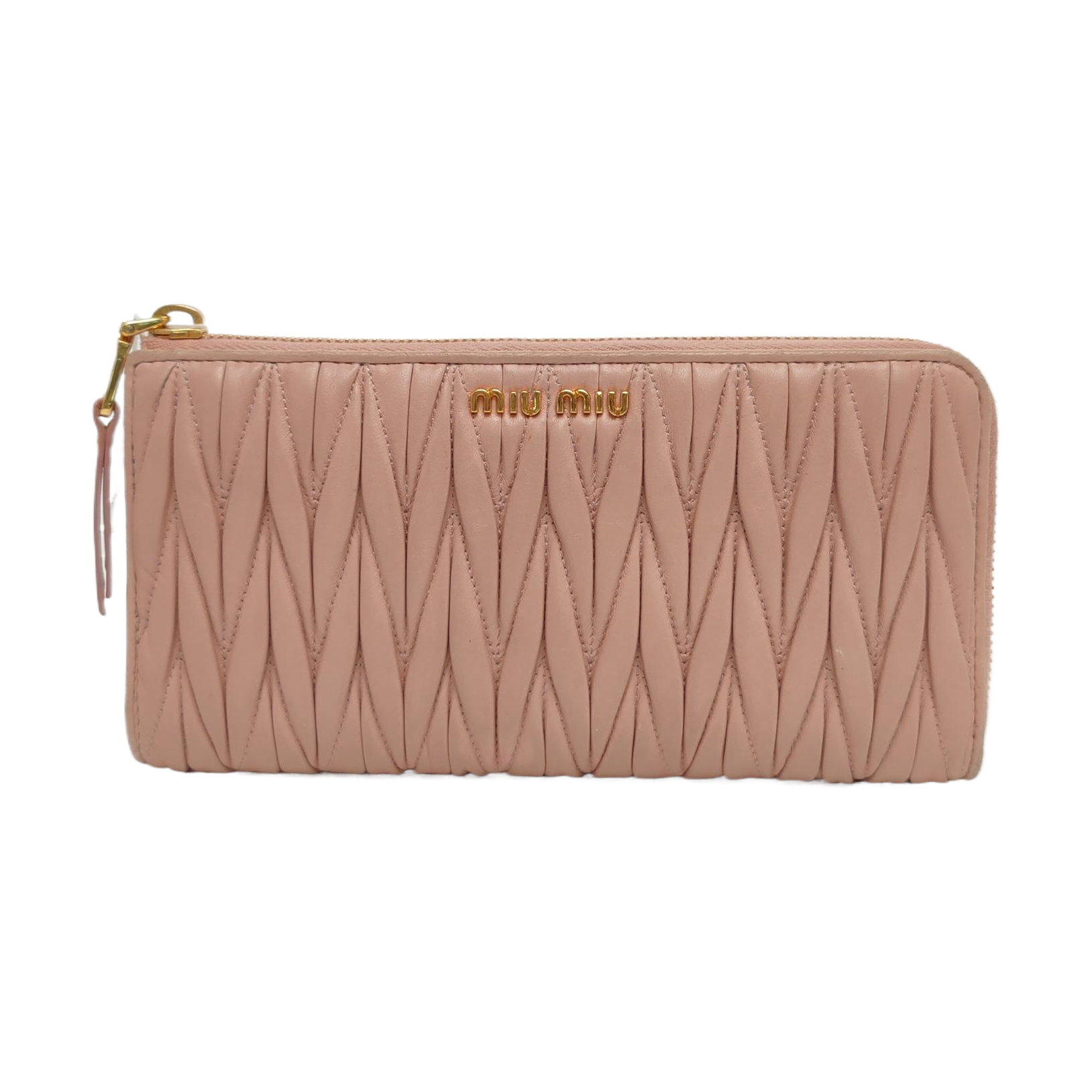 Quilted Lambskin Wallet Pink