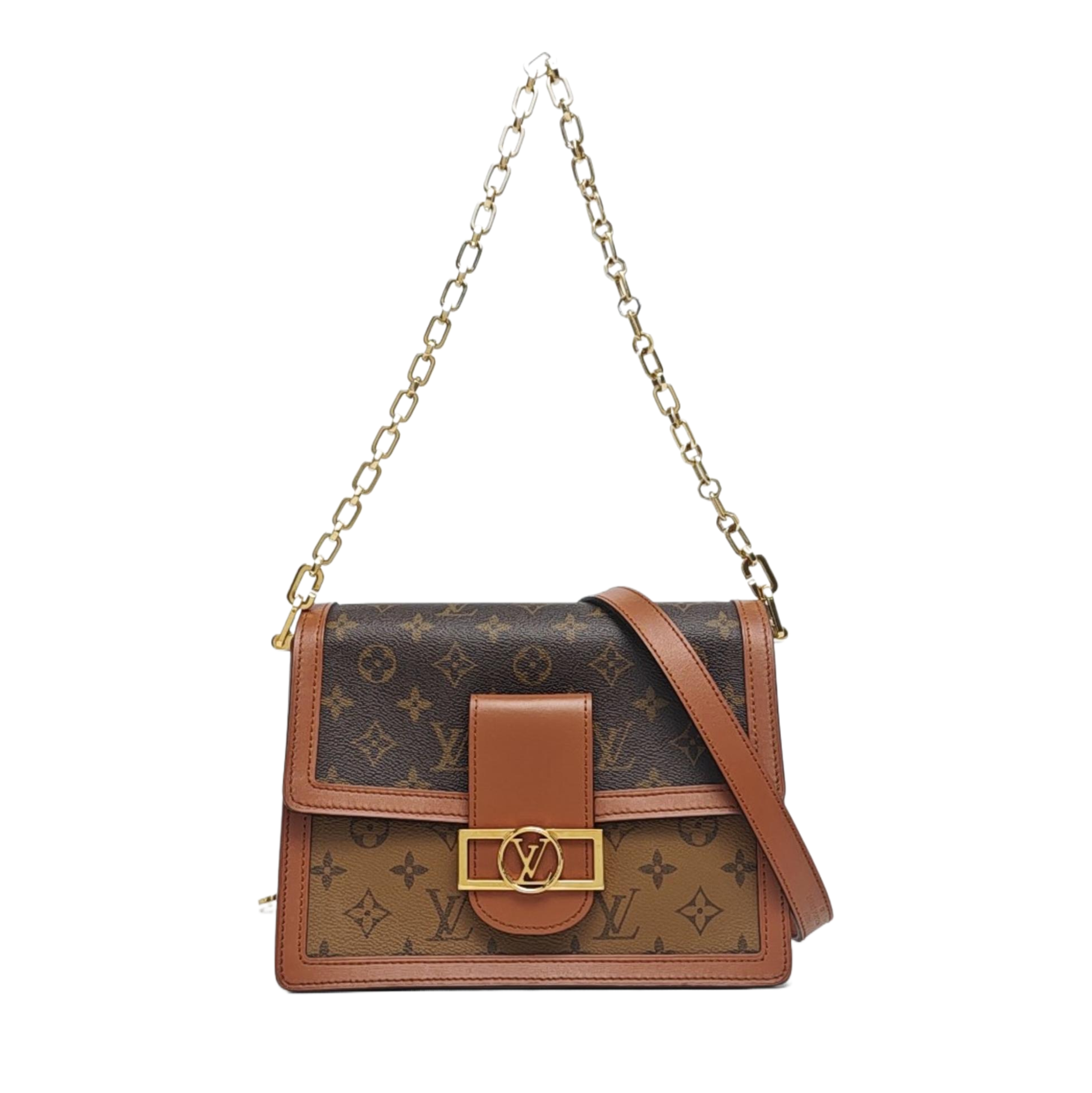DAUPHINE MM Monogram Coated Canvas Brown