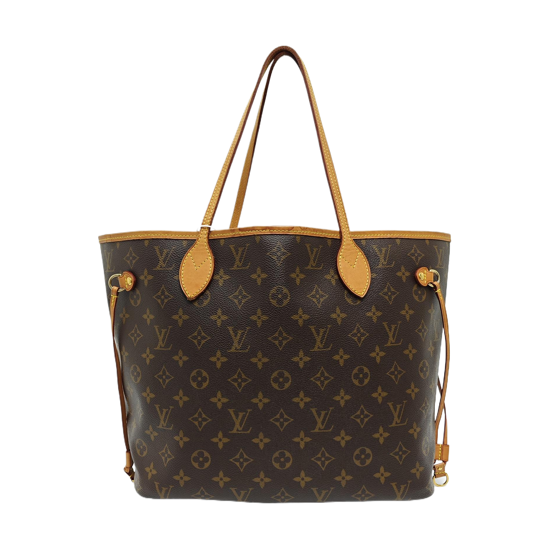 NEVERFULL MM Monogram Coated Canvas Brown