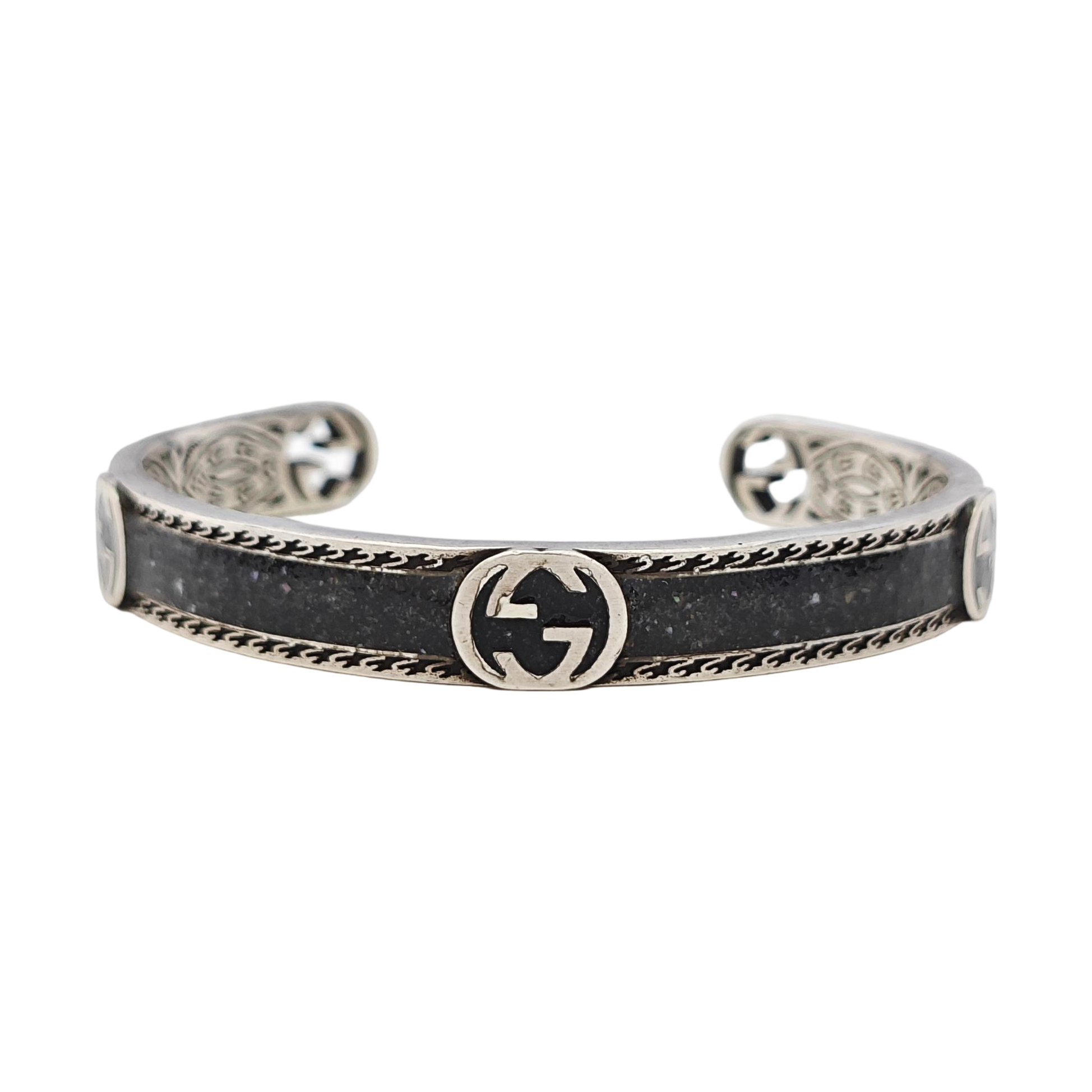 Interlocking G 925 Sterling Silver Bangle