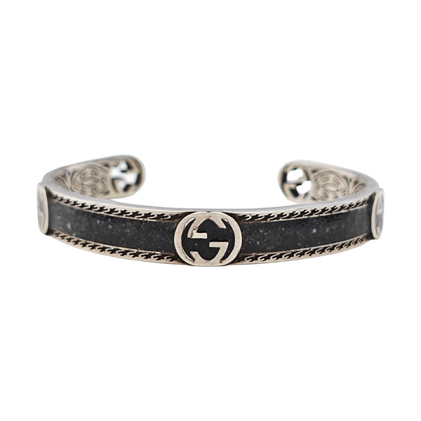 Interlocking G 925 Sterling Silver Bangle