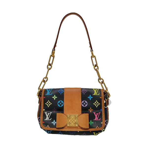 ANNIE Monogram Coated Canvas Black