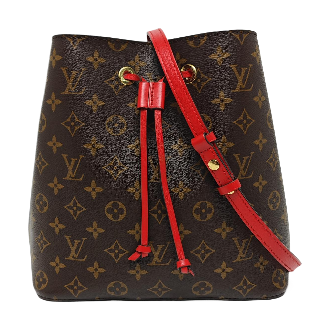 Authenticated pre-owned  NÉONOÉ MM Monogram Coated Canvas Brown - Bucket Bag at Looply