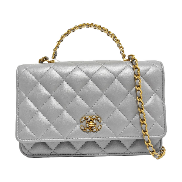 WOC Quilted Lambskin Gray