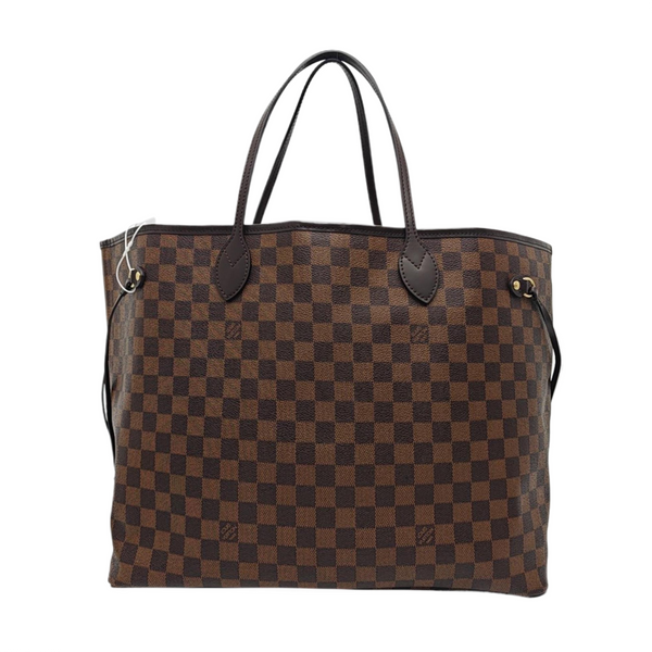 NEVERFULL GM Damier Ebene Coated Canvas Brown