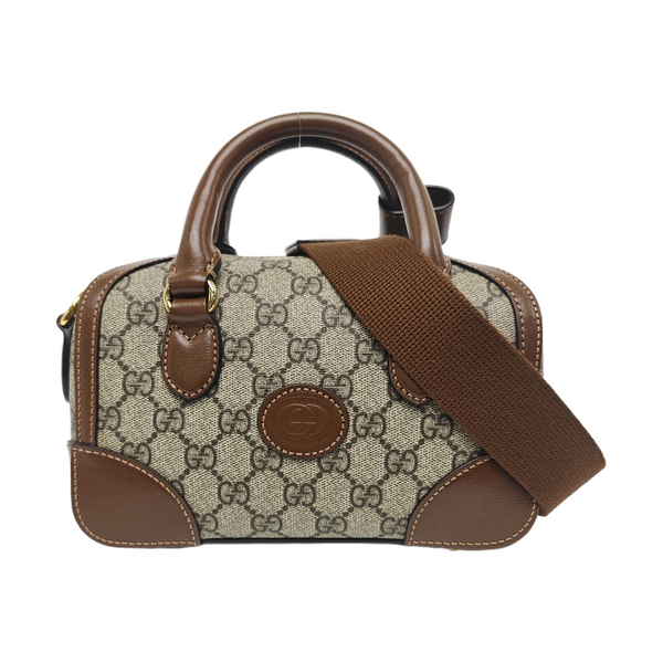 Monogram Coated Canvas Shoulder Bag Brown
