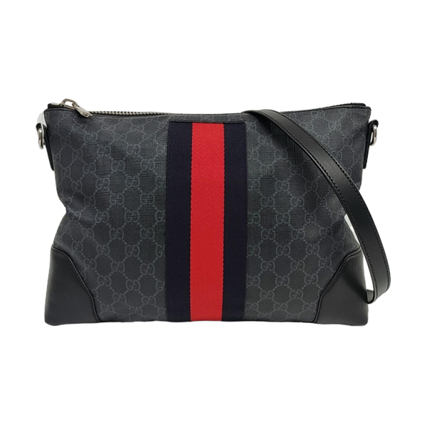 GG Supreme Monogram Coated Canvas Gray