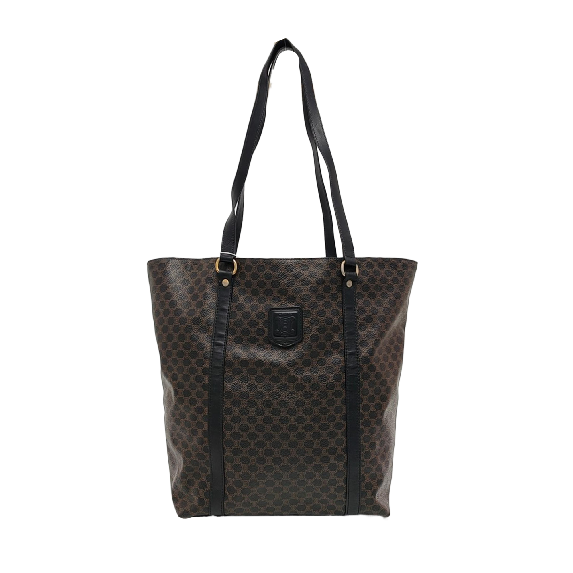 Coated Canvas Tote Bag Brown