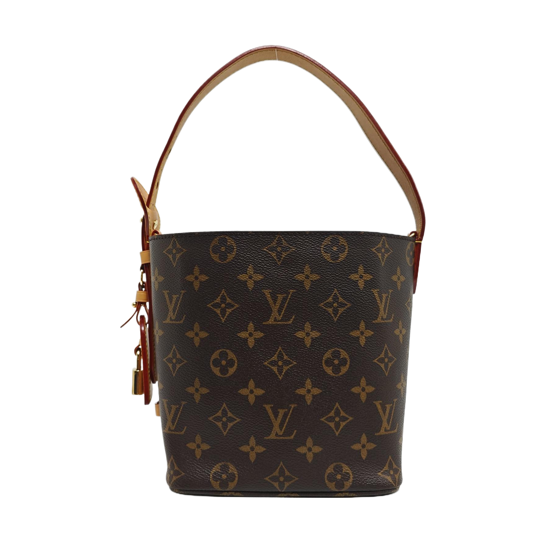 ALL IN BB Monogram Coated Canvas Brown