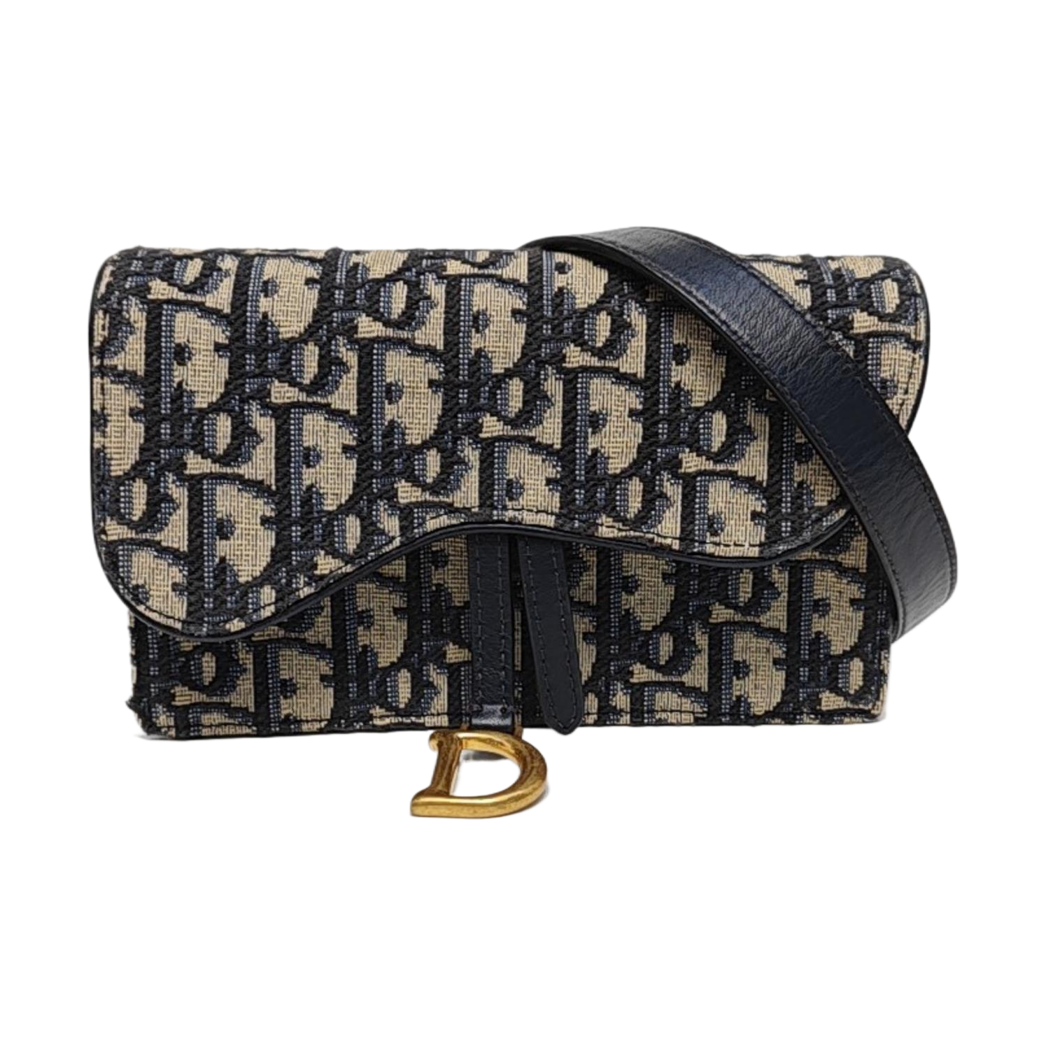 Saddle Mini Oblique Canvas Blue