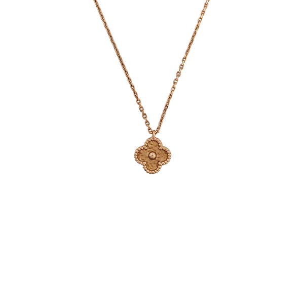 Sweet Alhambra 18k Rose Gold Necklace