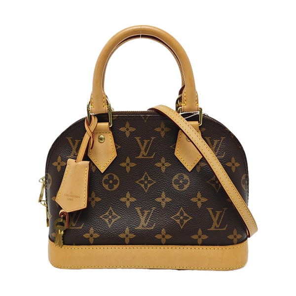 ALMA BB Monogram Coated Canvas Brown