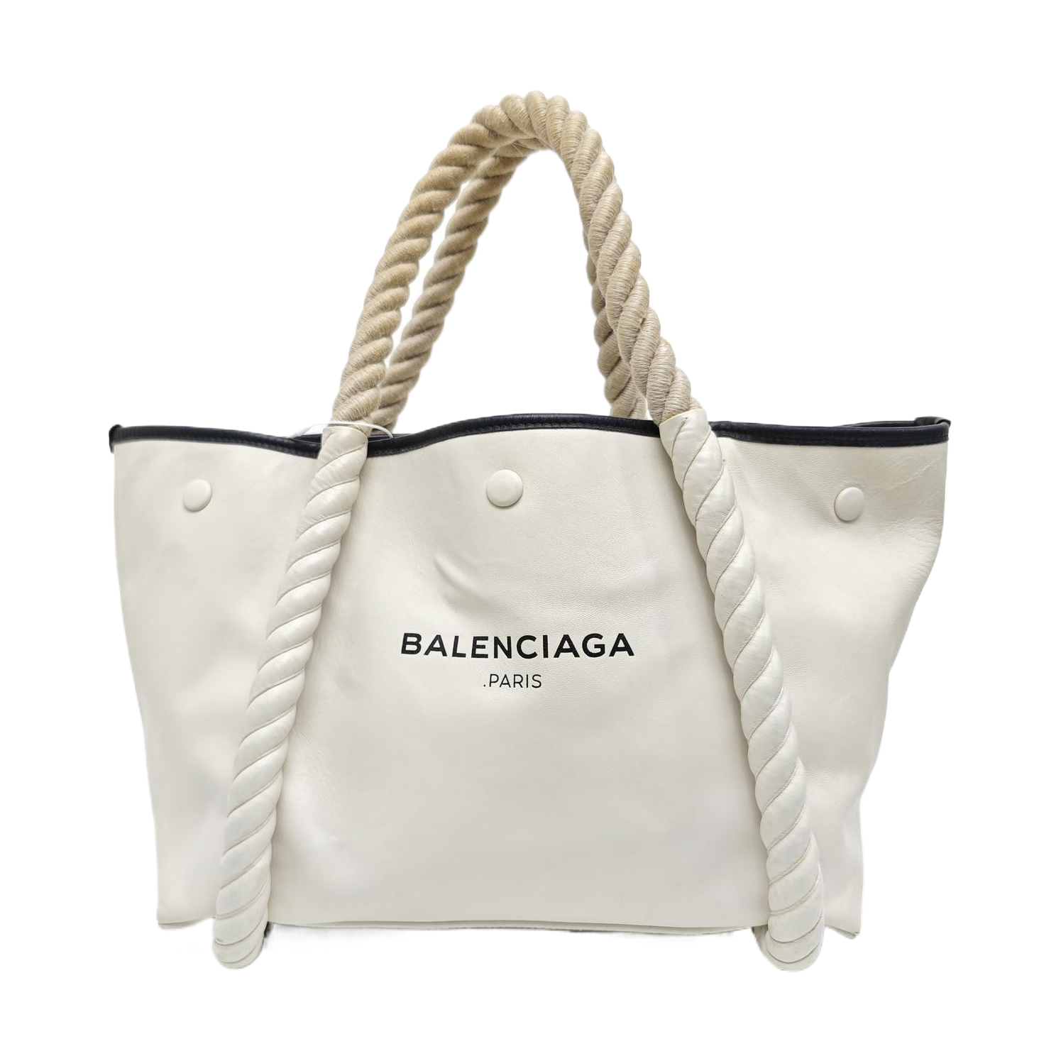 Calfskin Top Handle Bag White