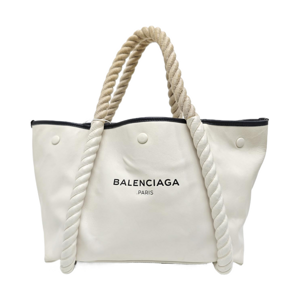 Calfskin Top Handle Bag White