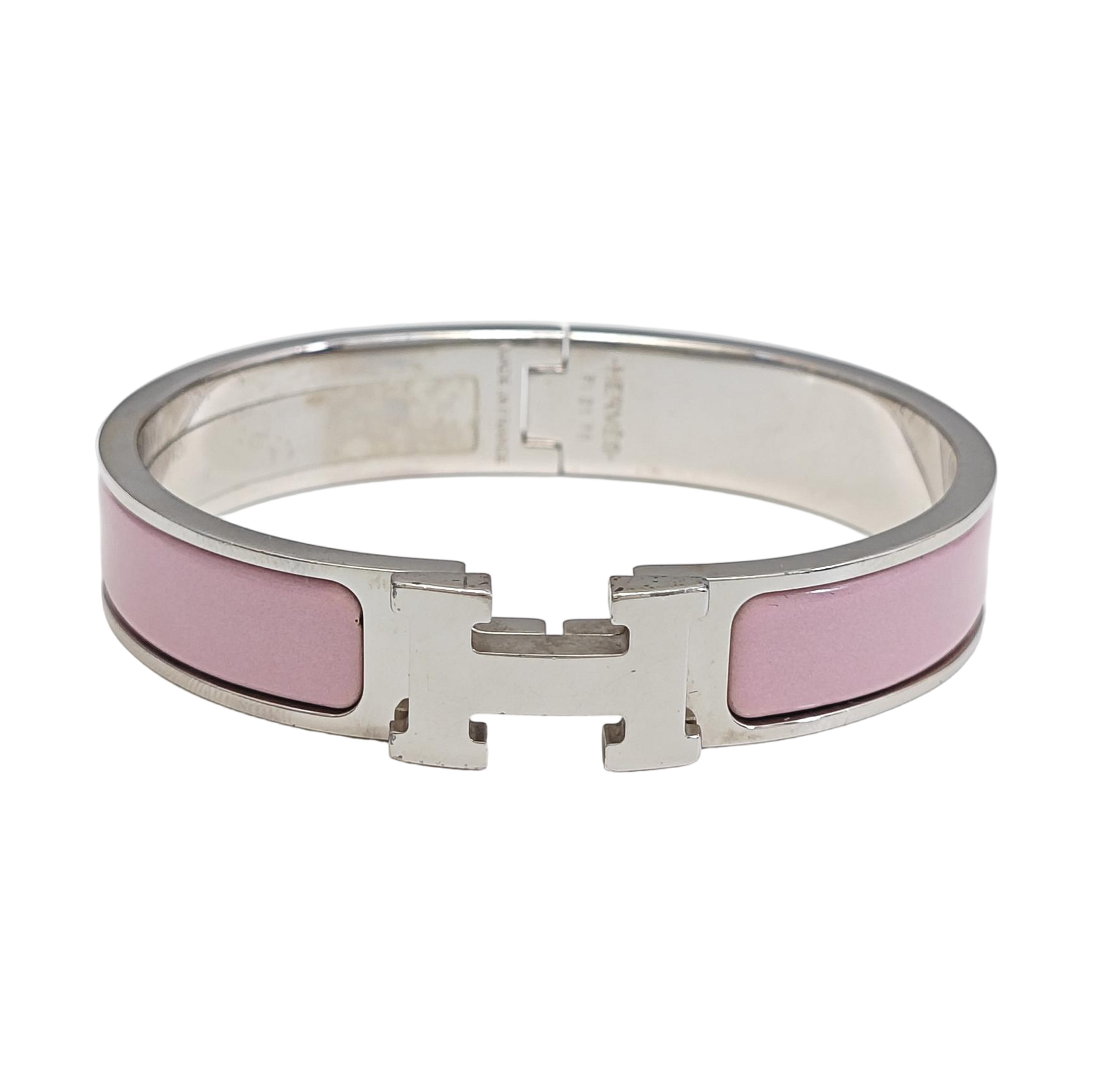 Clic H Metal Silver Bangle