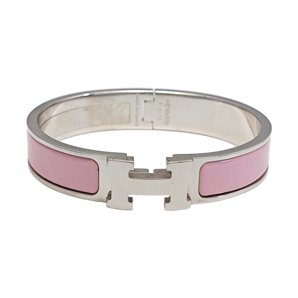 Clic H Metal Silver Bangle