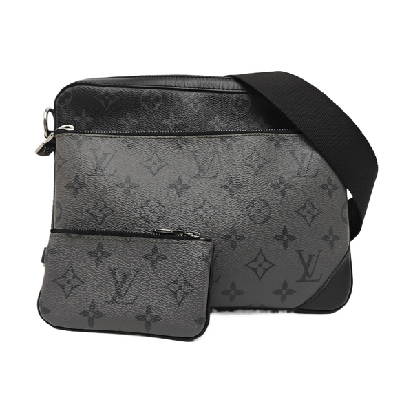 TRIO Monogram Coated Canvas Gray