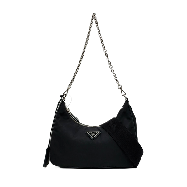 Authenticated pre-owned  Re-Edition2005 Nylon Black - Crossbody Bag at Looply