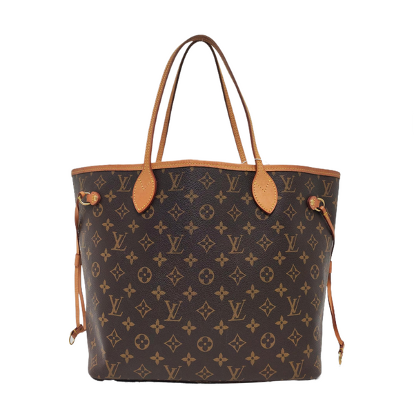 Authenticated pre-owned  NEVERFULL MM Monogram Coated Canvas Brown - Tote Bag at Looply