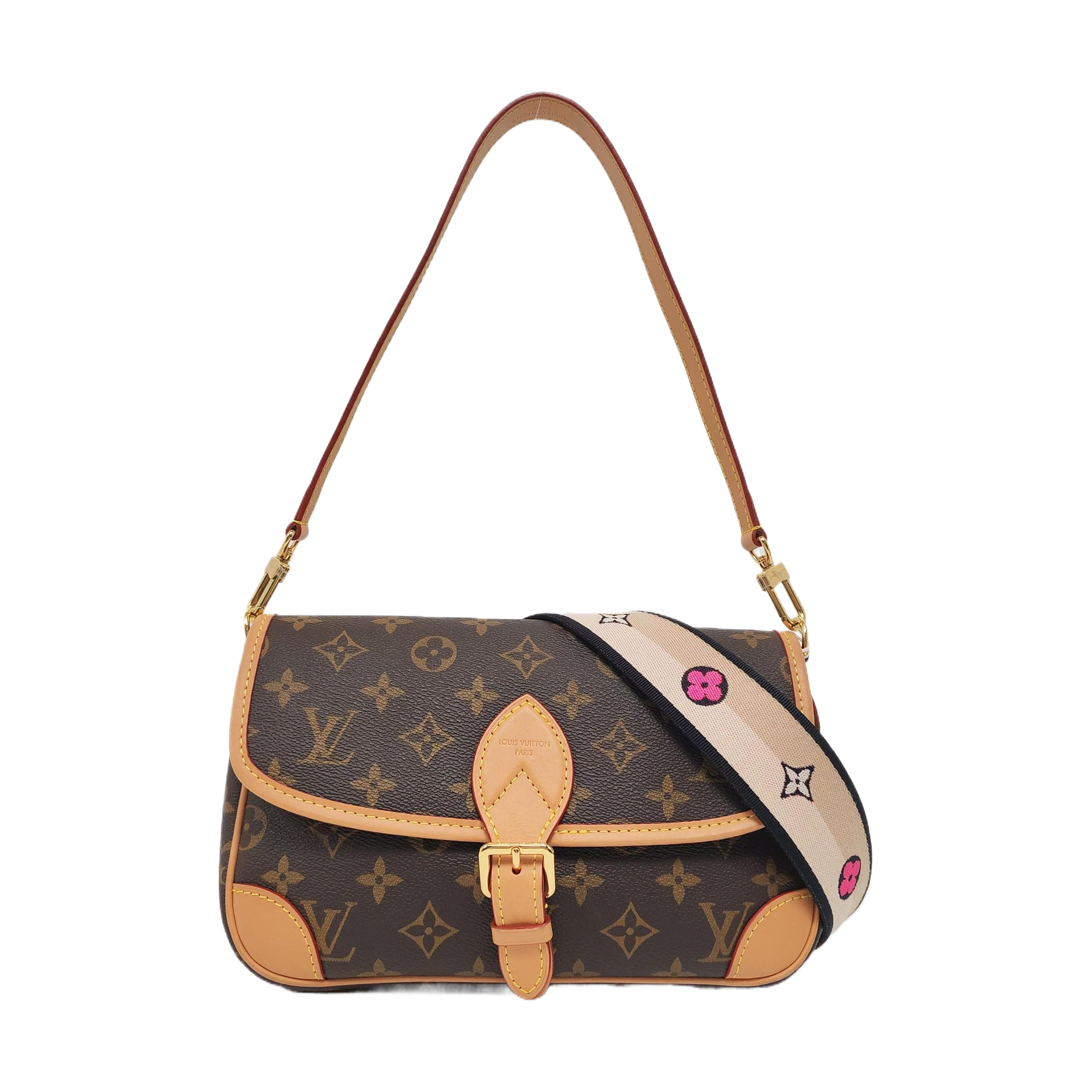 DIANE Monogram Coated Canvas Brown