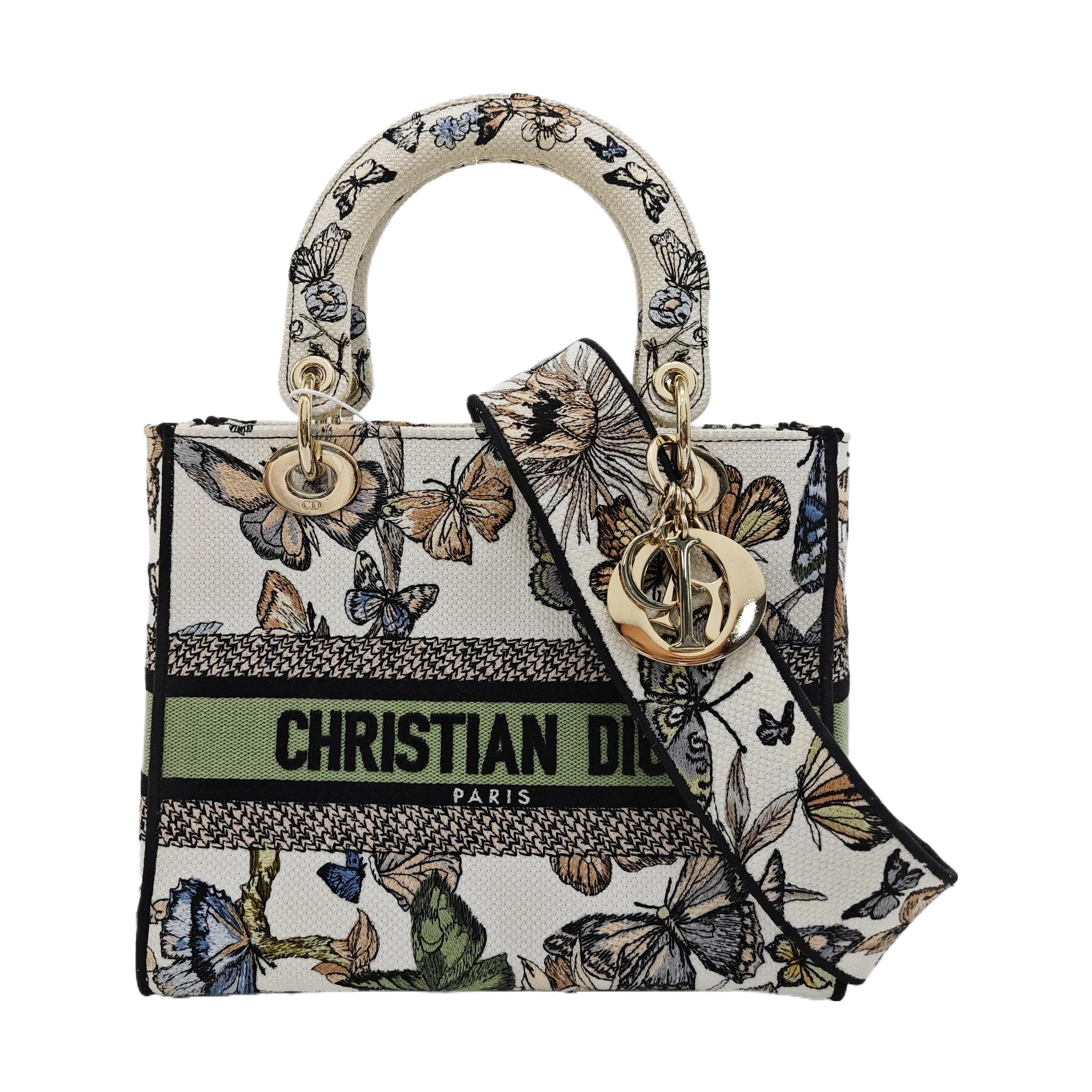 Lady D-Lite Medium Canvas Beige