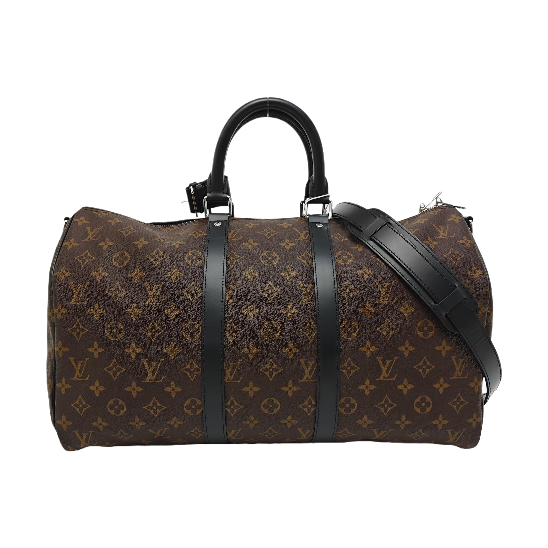 KEEPALL 45 Monogram Coated Canvas Brown