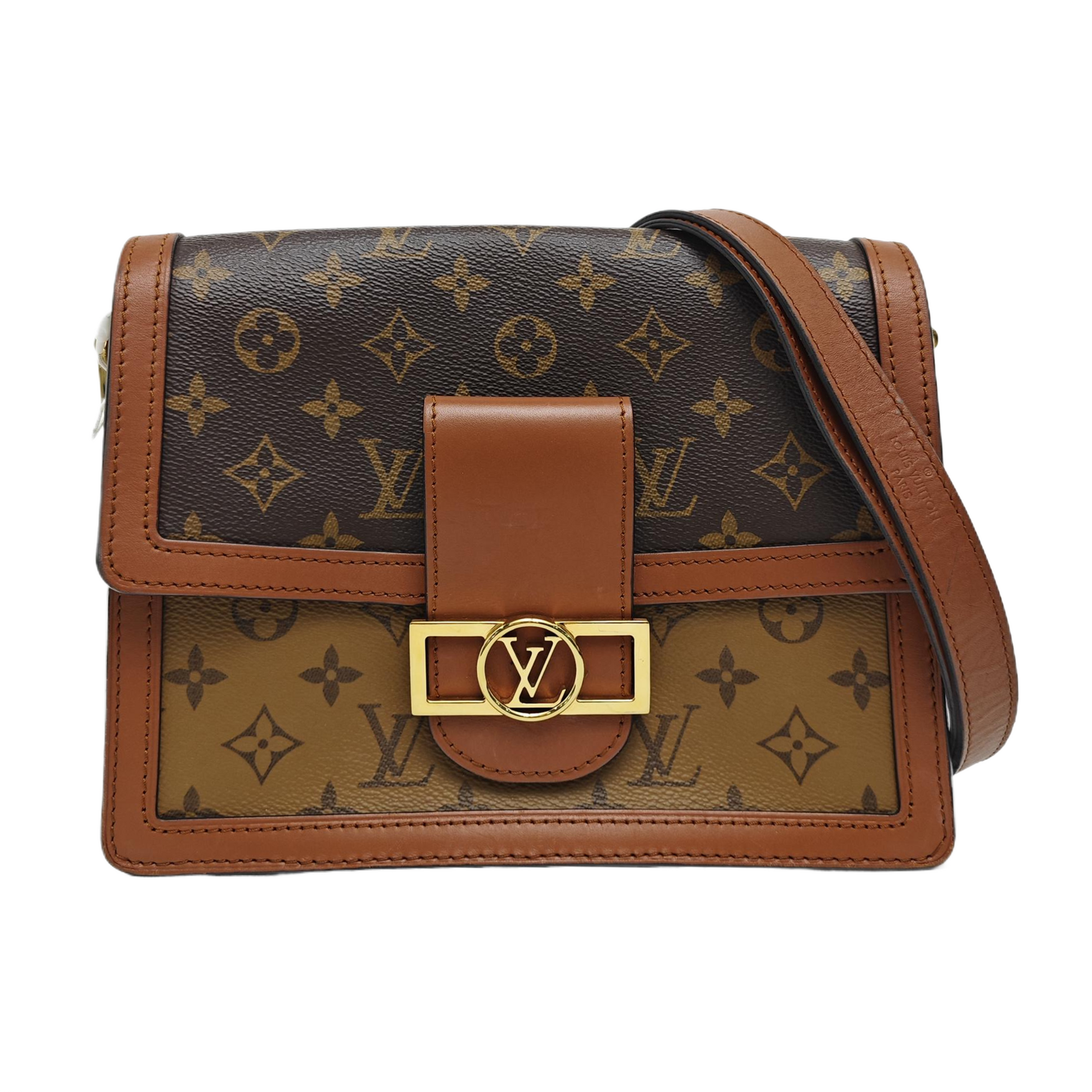DAUPHINE MM Monogram Coated Canvas Brown