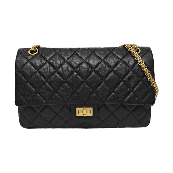 2.55 227 (jumbo) Quilted Calfskin Black