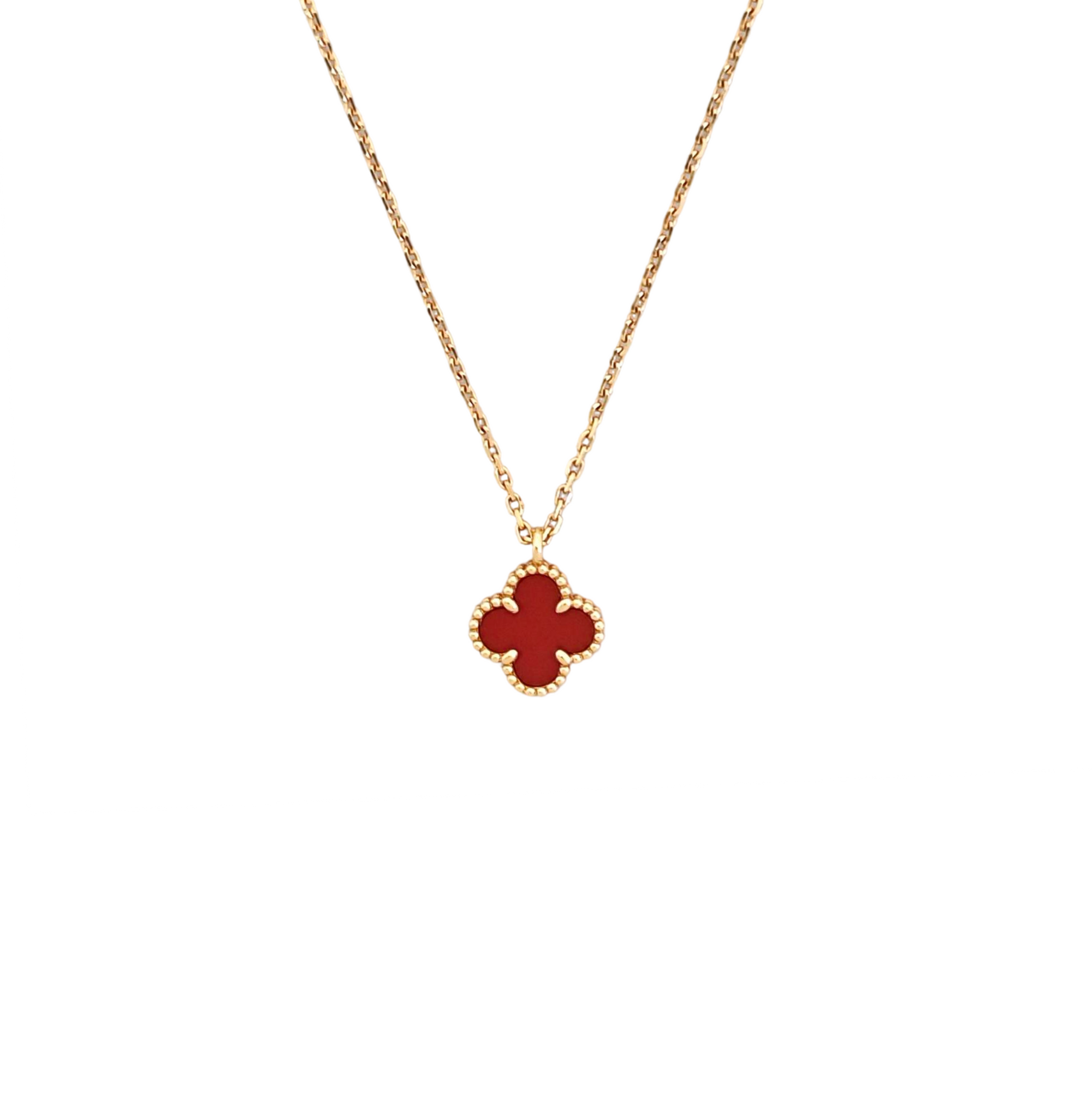 Sweet Alhambra 18k Rose Gold Necklace