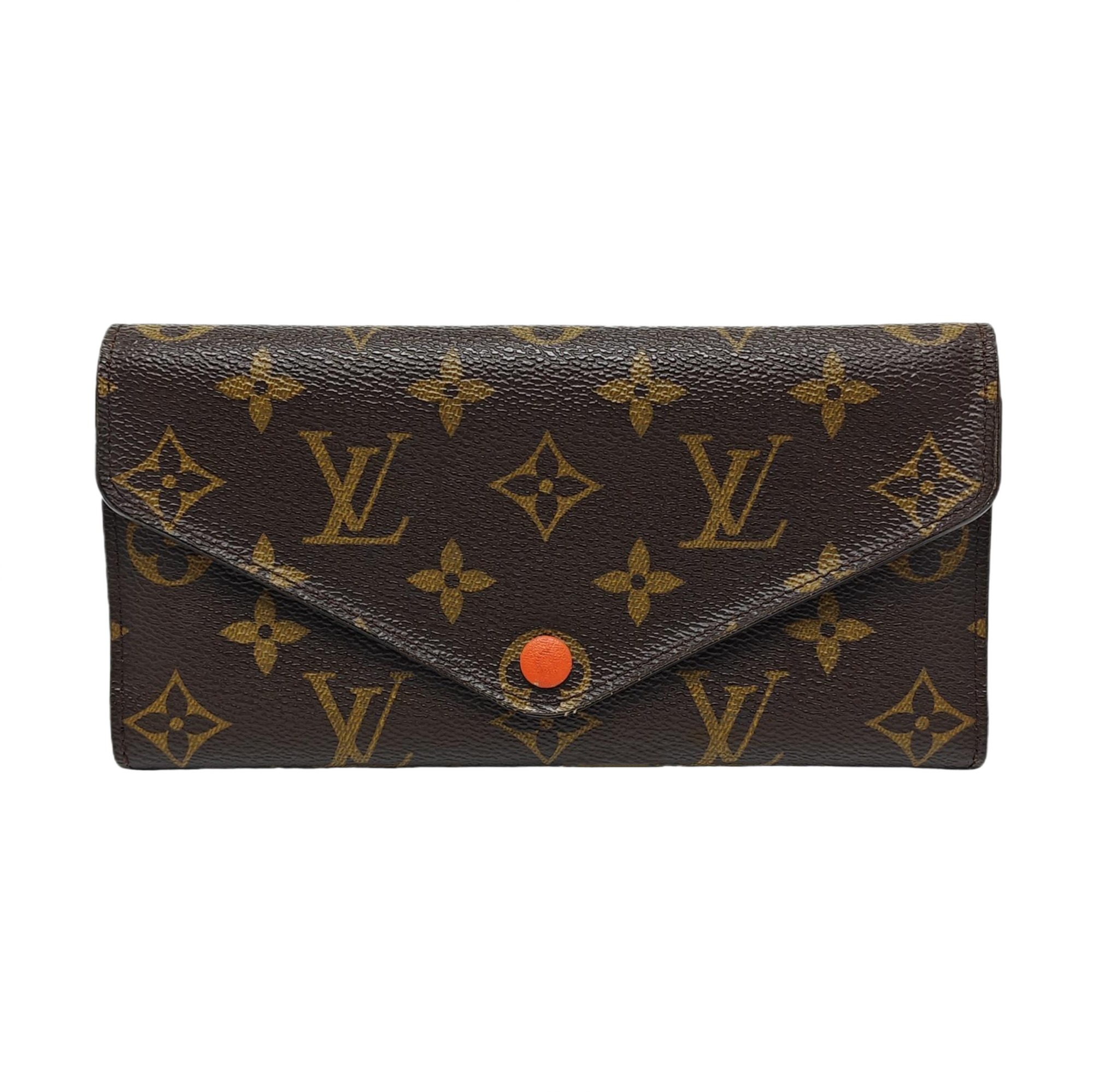 JOSÉPHINE Monogram Coated Canvas Brown Wallet