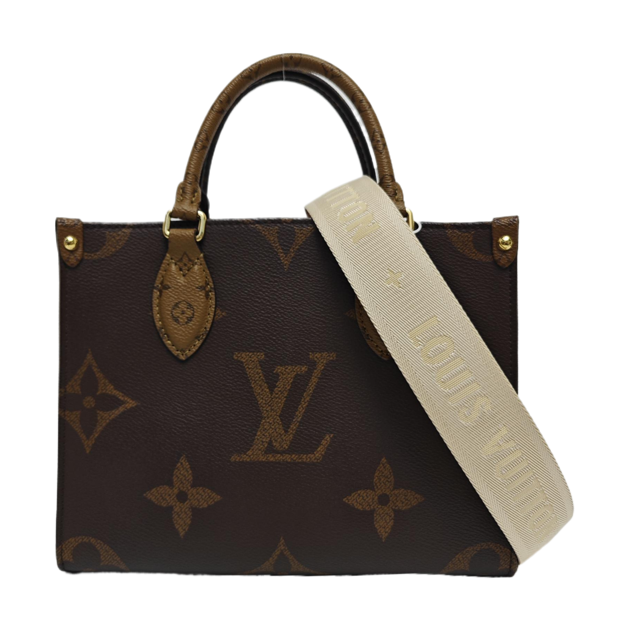 ONTHEGO PM Monogram Coated Canvas Brown