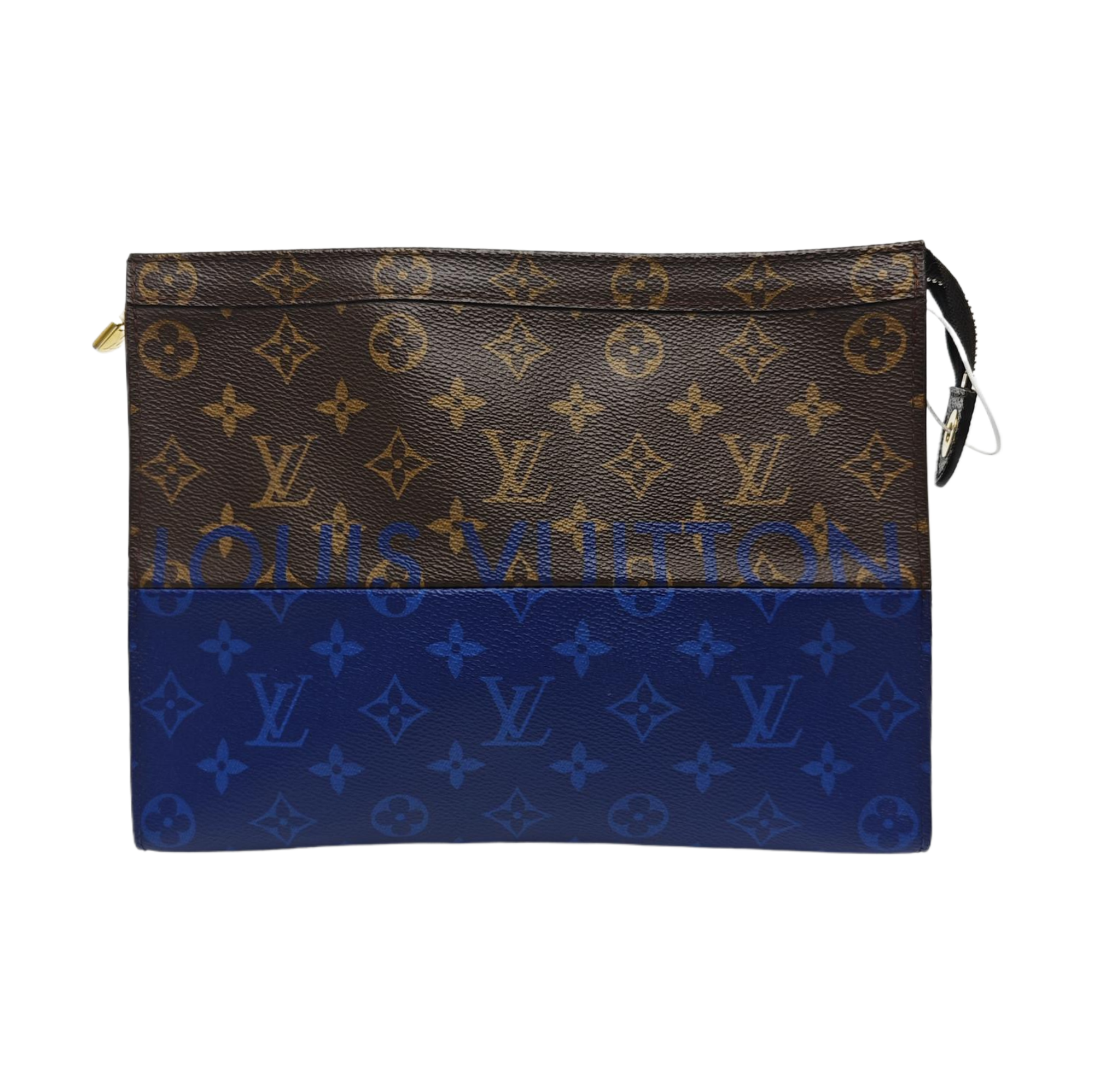 Pochette Voyag MM Monogram Coated Canvas Blue