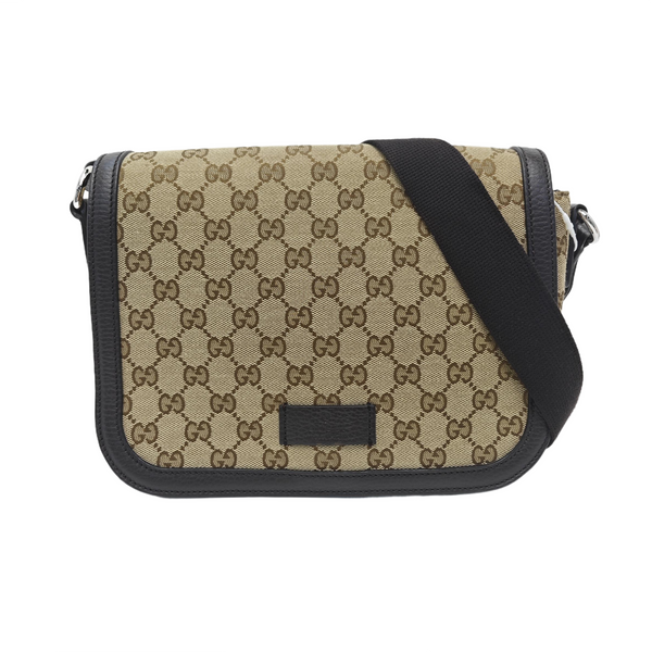 Monogram Canvas Shoulder Bag Brown