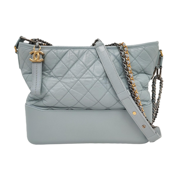 Authenticated pre-owned  GABRIELLE Medium Quilted Calfskin Blue - Shoulder Bag at Looply