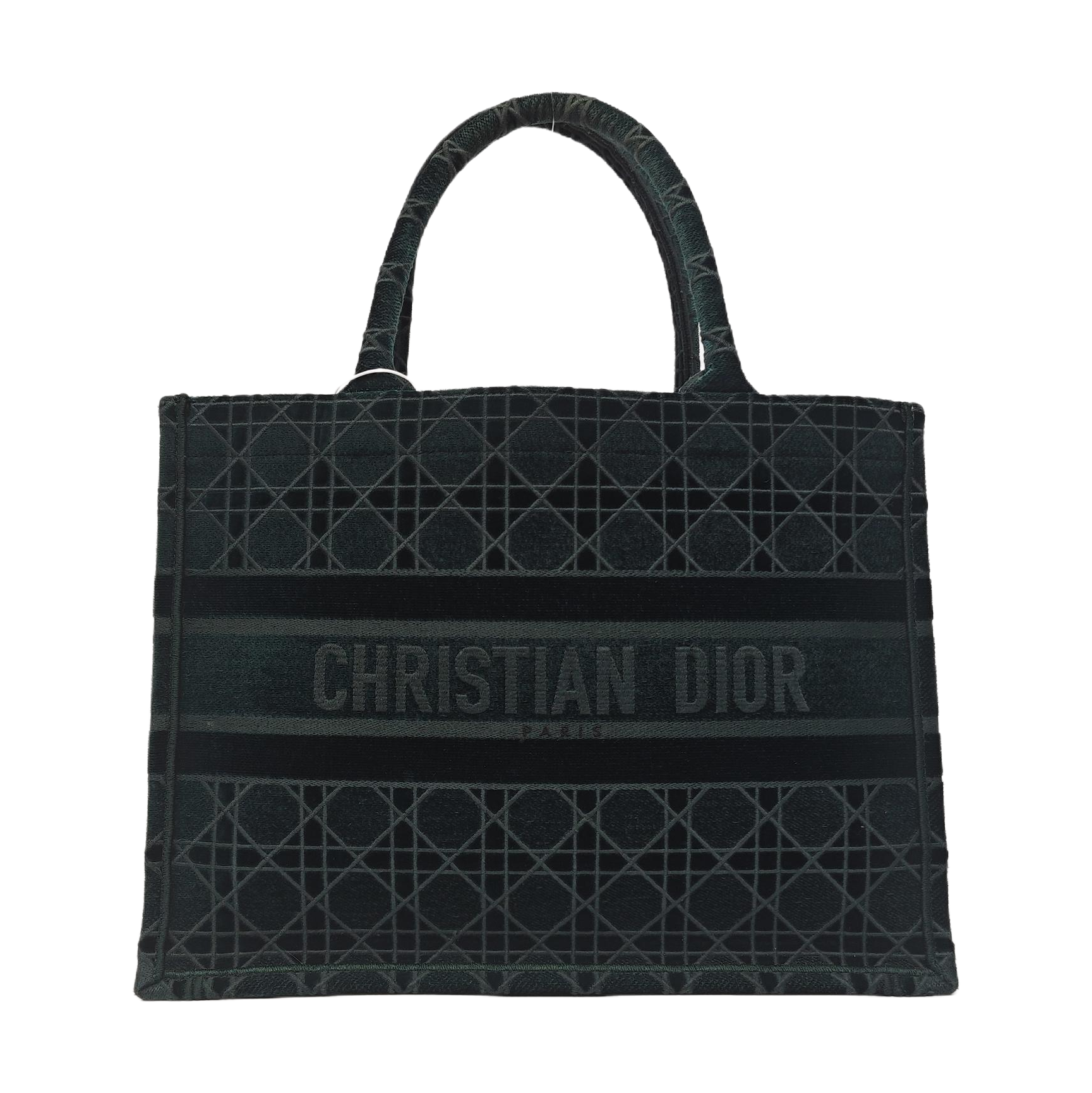 Authenticated pre-owned  Book Tote Medium Velvet Green - Tote Bag at Looply