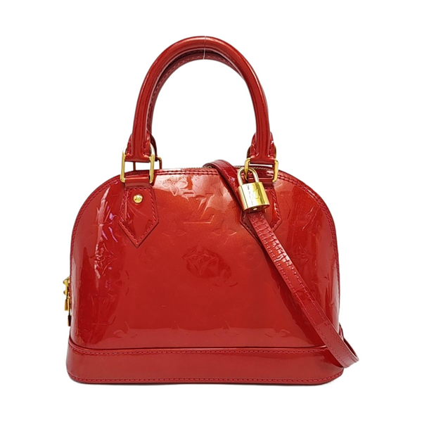 ALMA BB Monogram Patent Leather Red