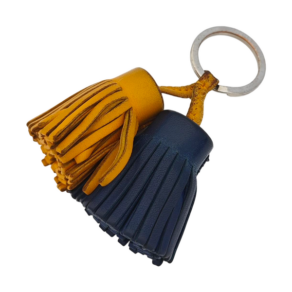 Leather Bag Charm Silver