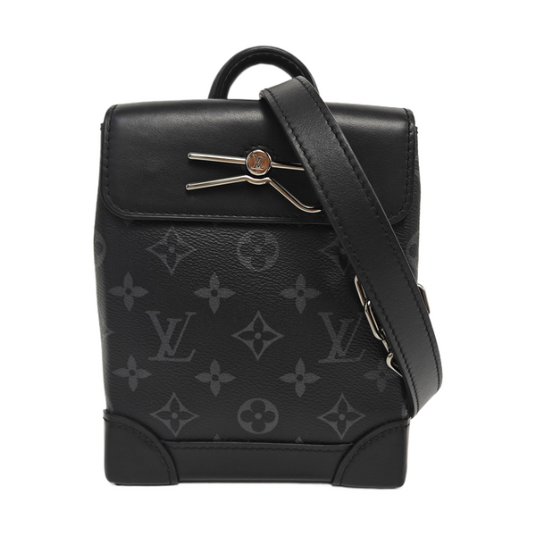 STEAMER Extra Small Monogram Coated Canvas Black