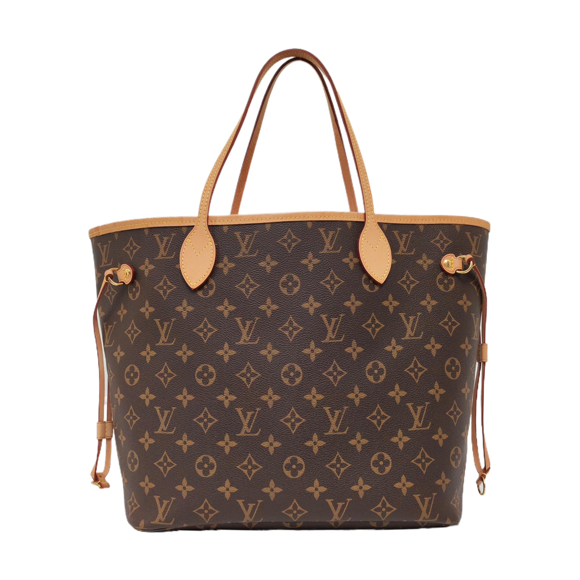 Authenticated pre-owned  NEVERFULL MM Monogram Coated Canvas Brown - Tote Bag at Looply